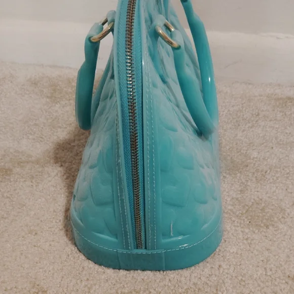 Betsey Johnson Aqua Heart Satchel - Picture 5 of 10